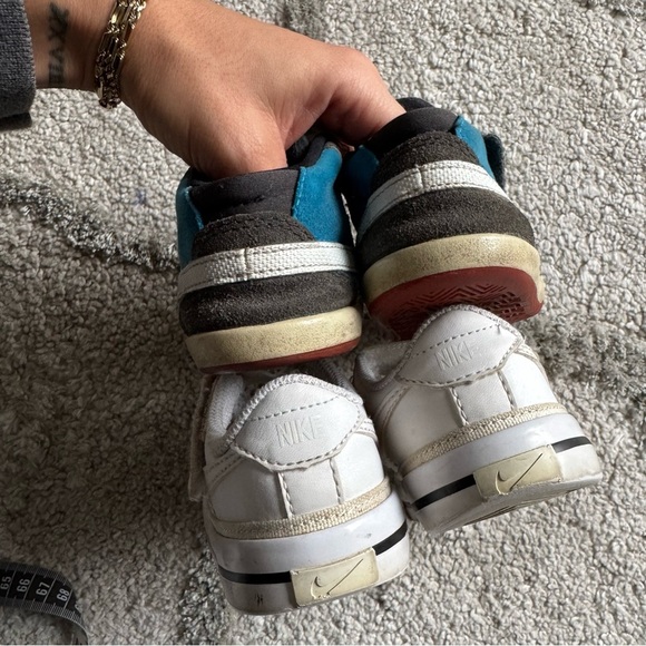 Nike sneakers bundle SB gray blue and white pair Velcro closure toddler boys 7 - Picture 6 of 7